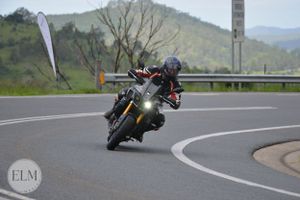 Sports bike in a corner