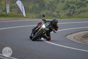 Sports bike in a corner