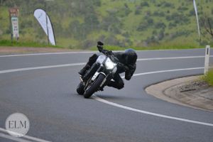Sports bike in a corner