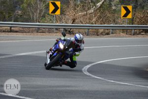 Sports bike in a corner