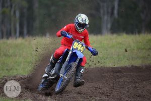 Motorbike flicking up dust