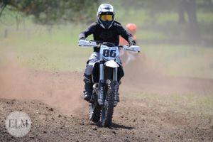Motorbike on a dirt track