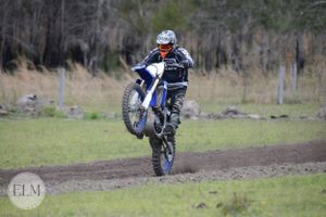 Motorbike doing a wheelie