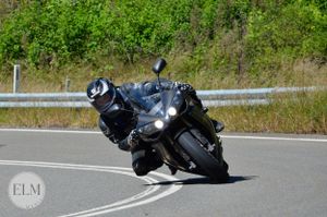 Sports bike in a corner