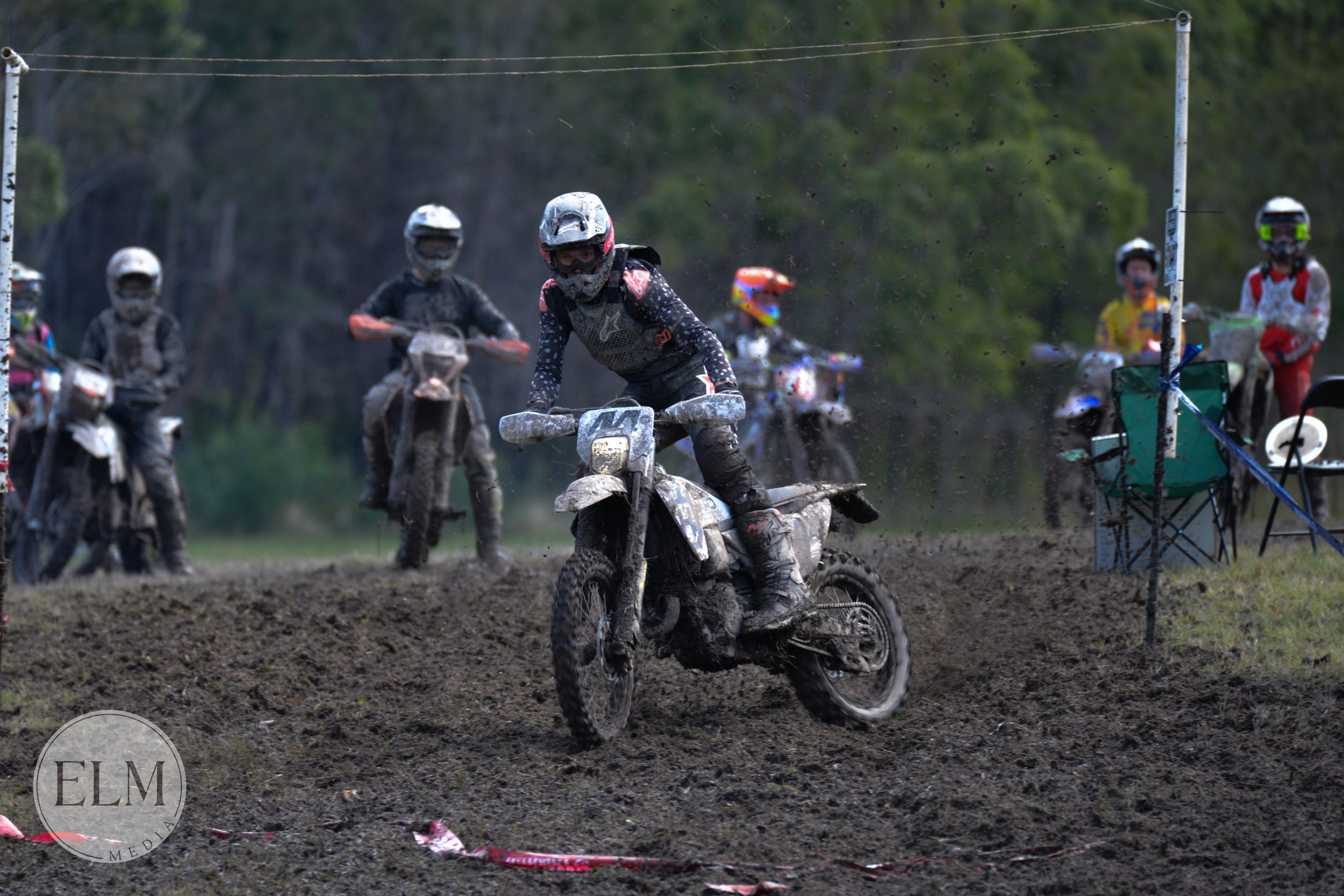 Motorbike at a start line