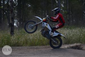 Motorbike doing a wheelie