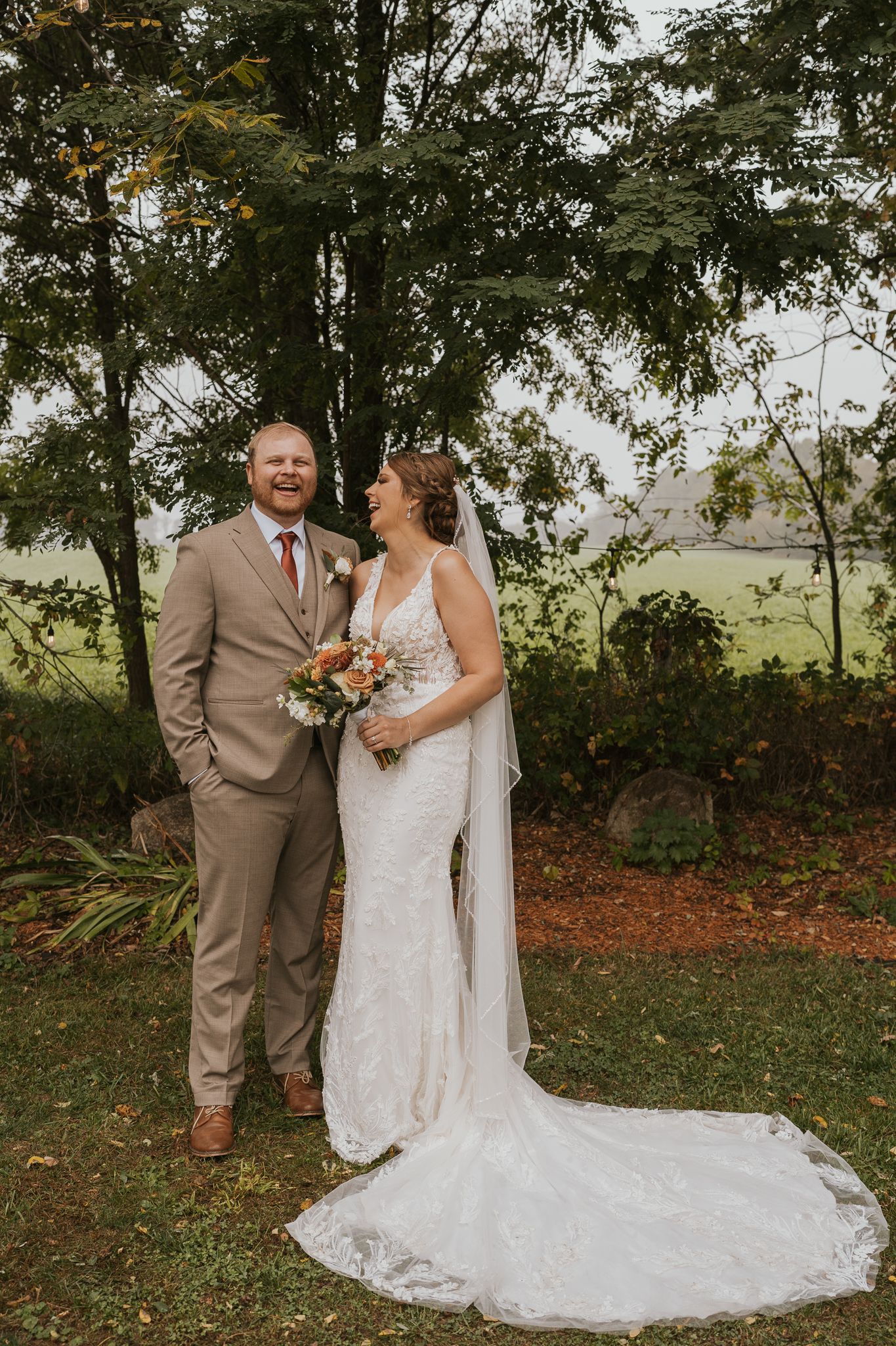 outdoor wedding photograph taken in Jackson County MI