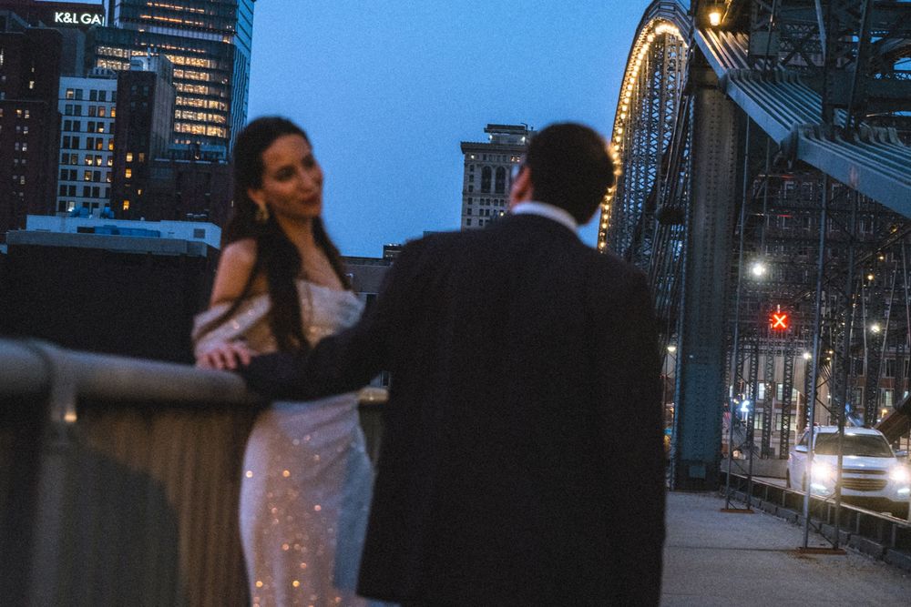 Smithfield Bridge Elopement. Cinematic Elopement in Pittsburgh.