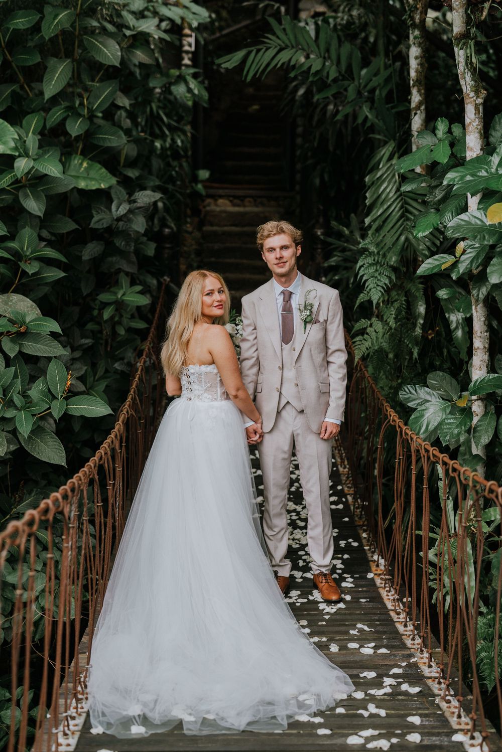 Intimate wedding ceremony at Capella Ubud