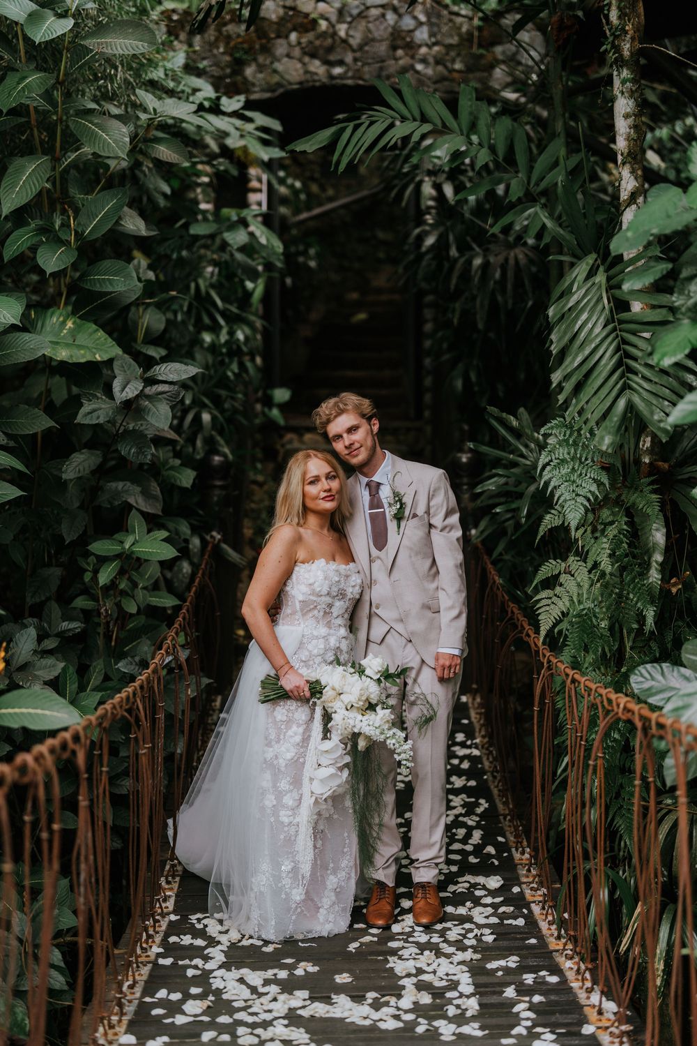 Intimate wedding ceremony at Capella Ubud