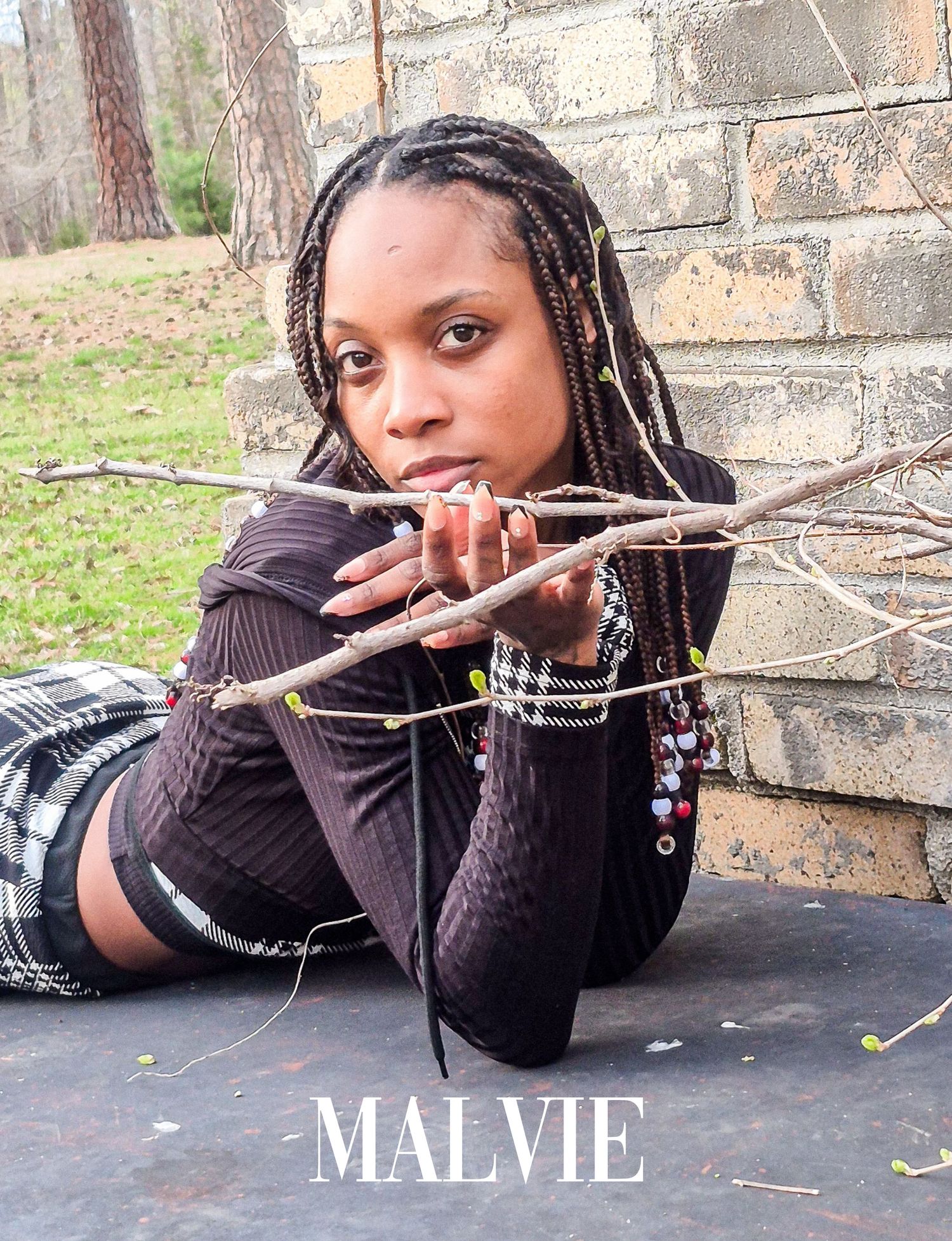 Editorial portrait of Genesis Dudley featured in MALVIE Magazine.
