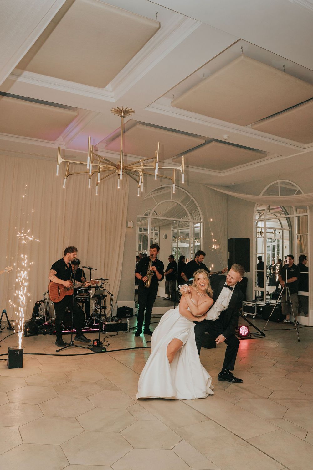 First dance and fireworks at Deer Park in Devon