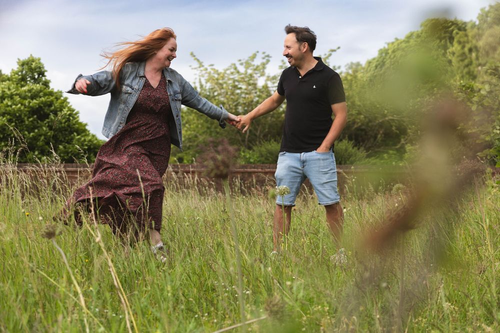 Relaxed engagement photography session in Bramcote Nottingham