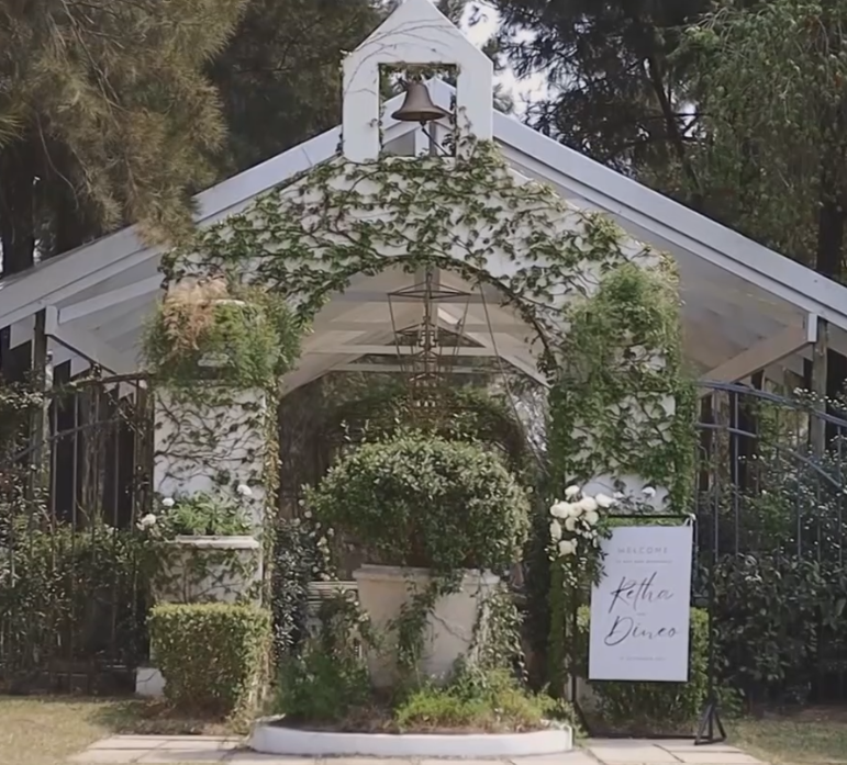 Aerial photograph showcasing a luxury South African wedding venue.
