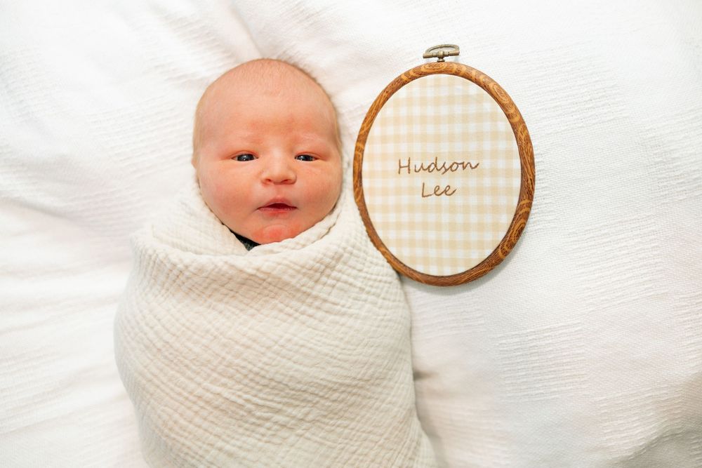 Newborn baby Hudson Lee swaddled during a Fresh 48 session at Parkwest Medical Center in Knoxville, TN.