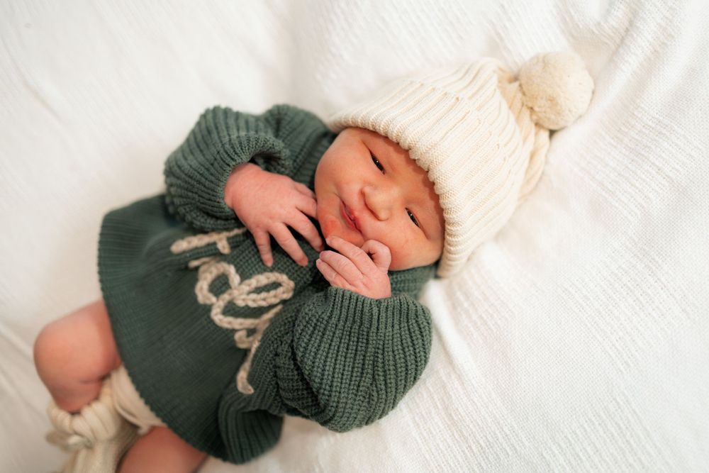 Newborn baby sleeping peacefully in during a Fresh 48 session at Parkwest Medical Center in Knoxville, TN.