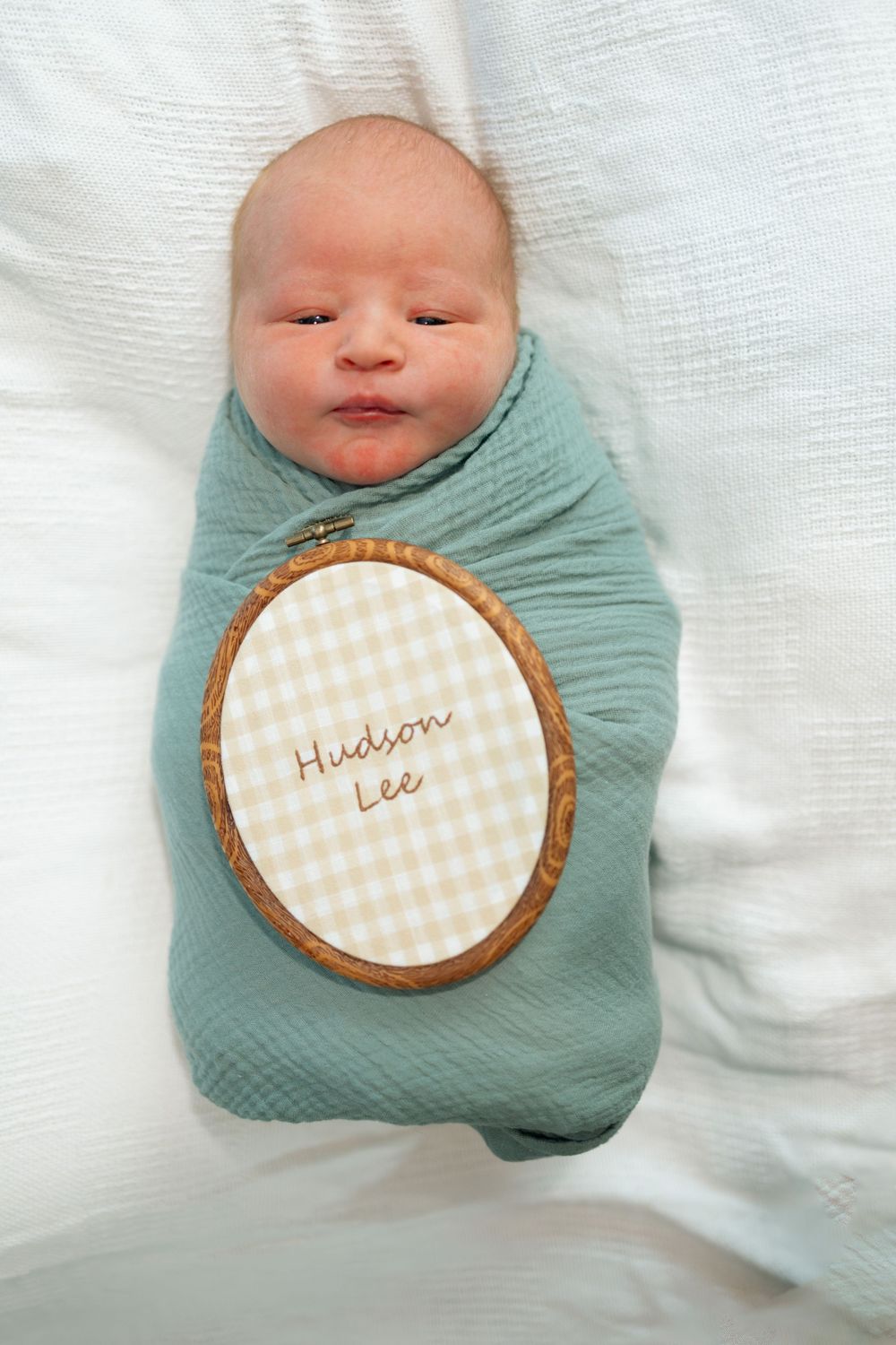Newborn baby boy named Hudson during a Fresh 48 session at Parkwest Medical Center in Knoxville, TN.