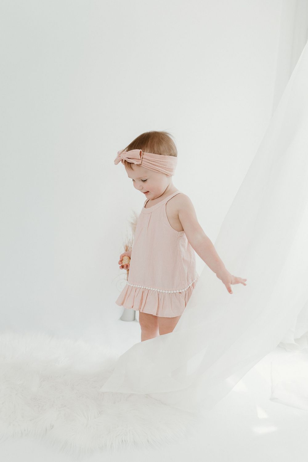 Dreamy, Natural, Simple Two Year old Milestone session in Tyler Texas Studio