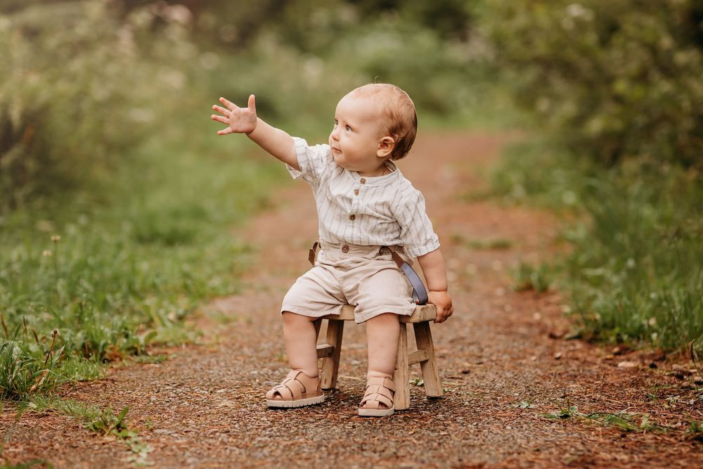 1 års fotografering utendørs på Jæren
