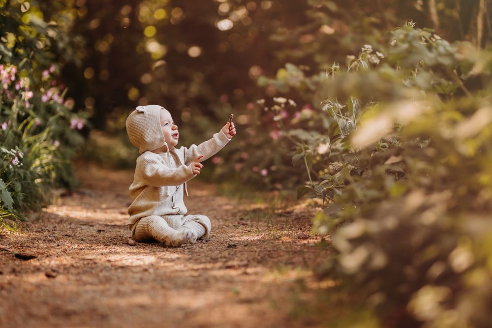 1 års fotografering utendørs på Jæren