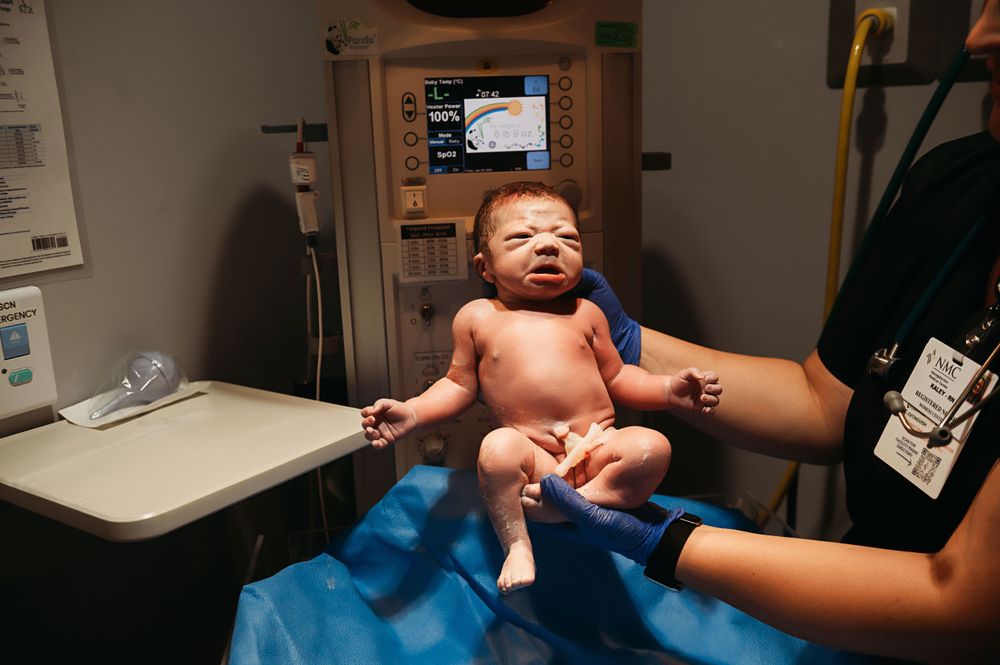 Newborn baby girl