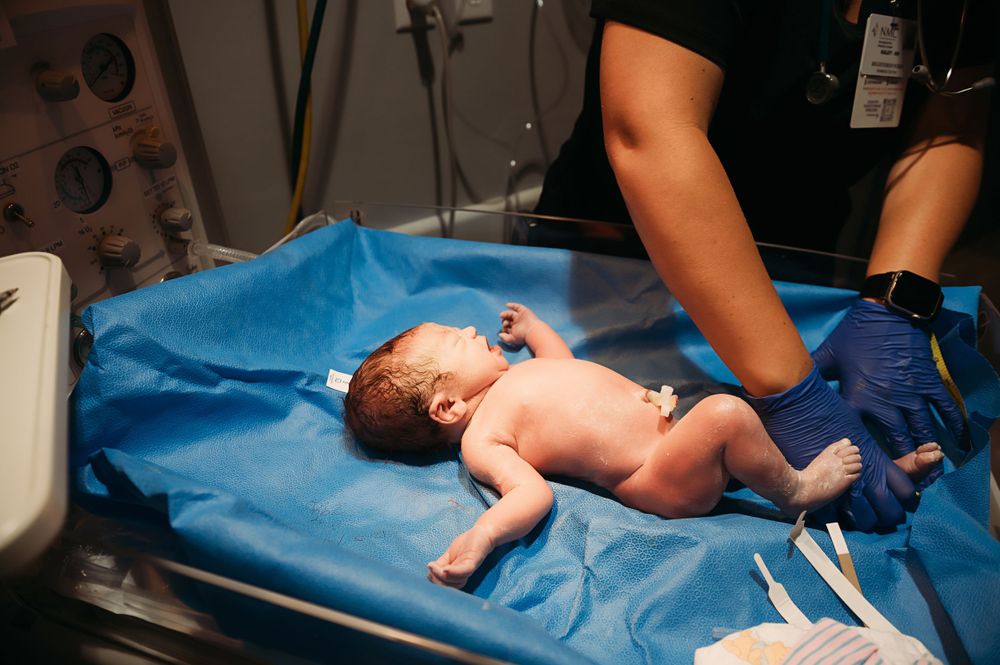 Newborn baby girl