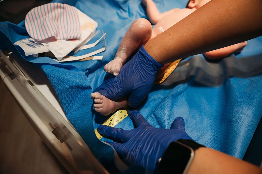 Newborn baby girl