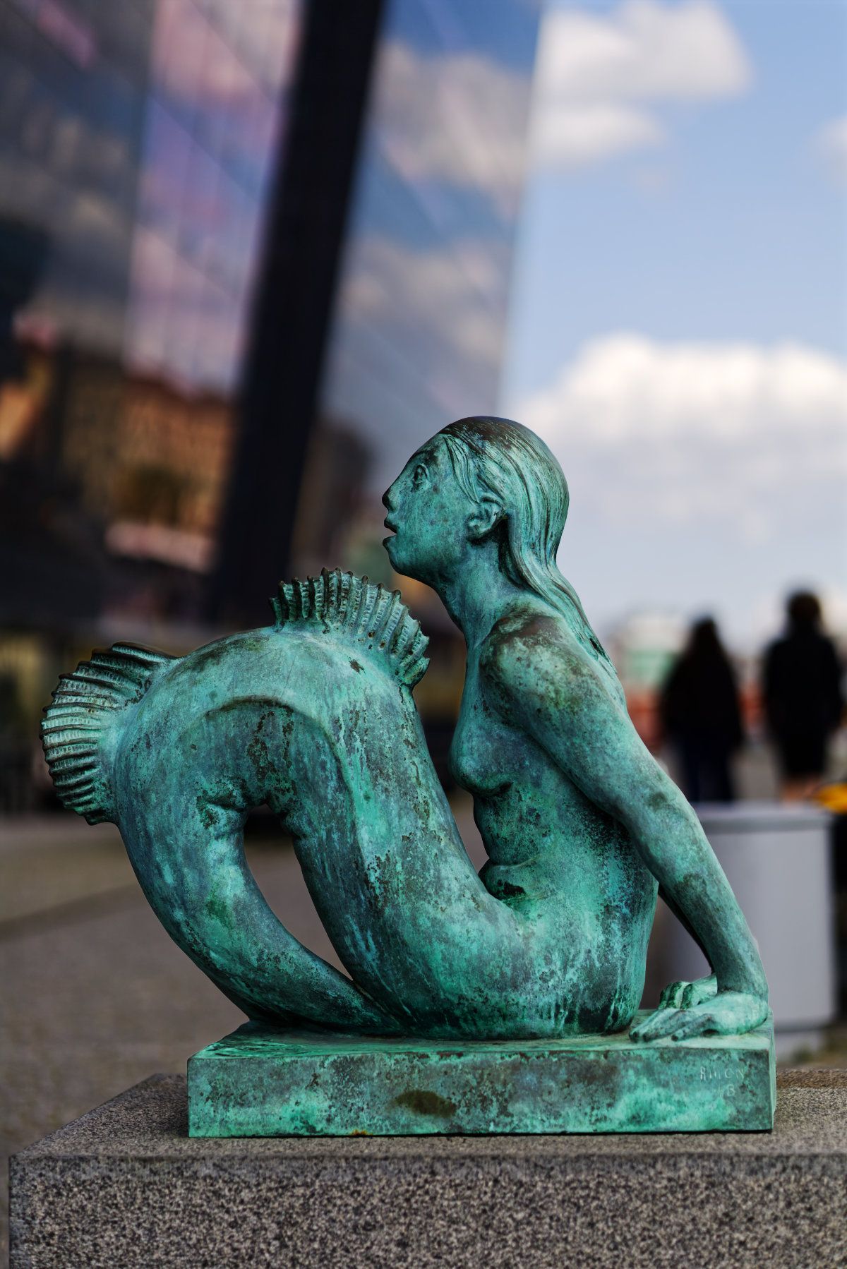 Havfrue / Mermaid, copy of sculpture by Anne Marie Carl Nielsen by The Black Diamond, Copenhagen