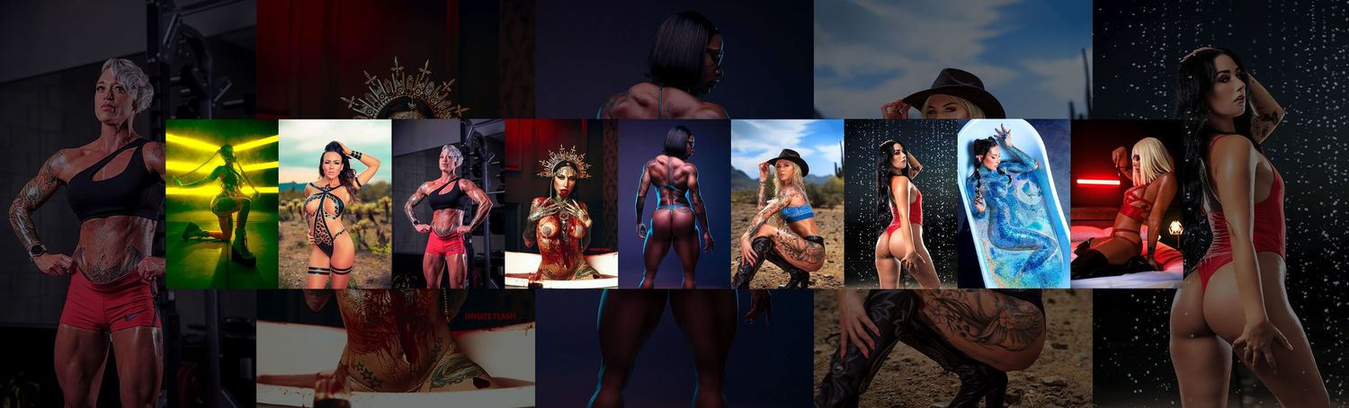 Various photoshoot images.