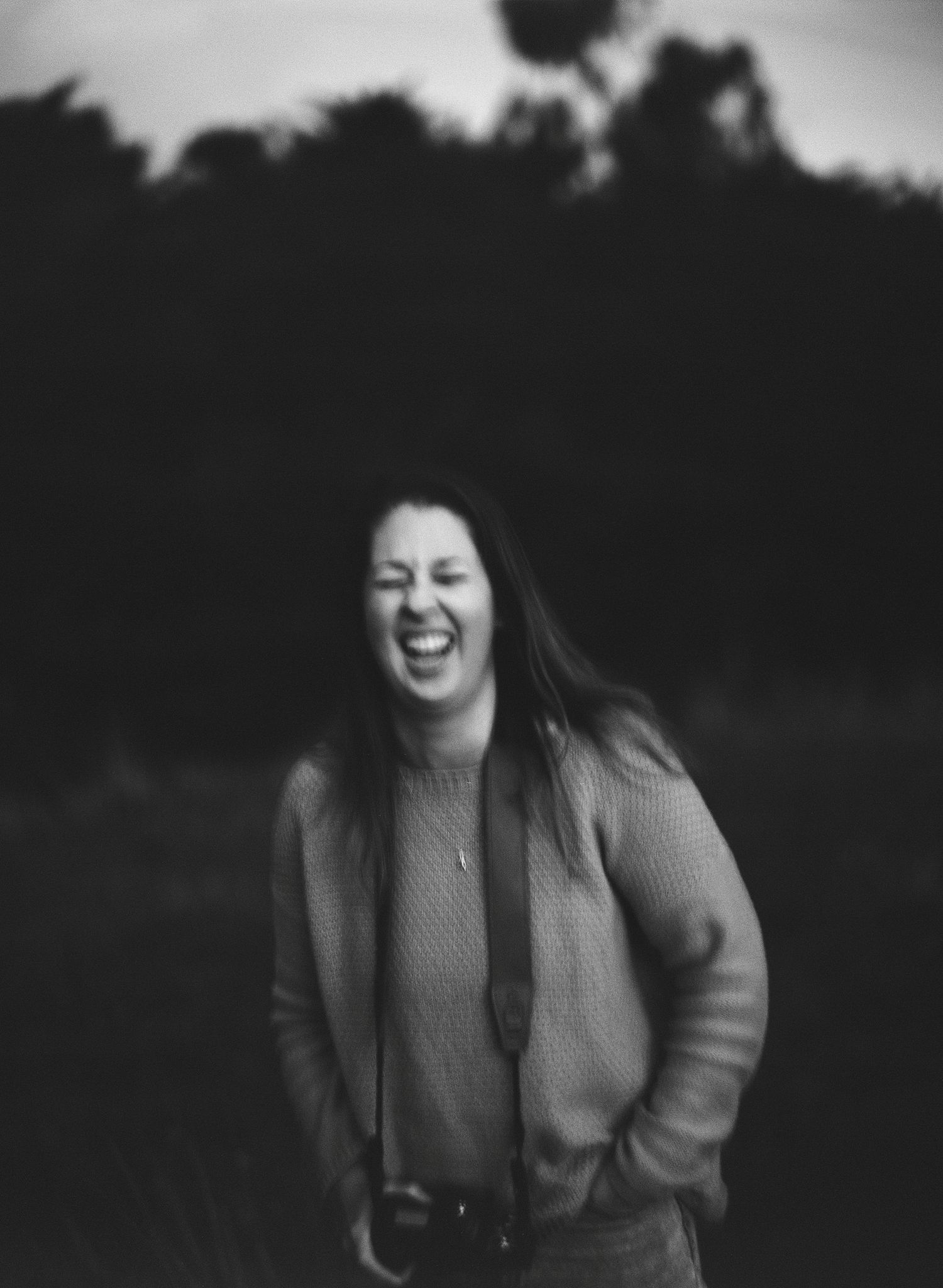 Rhiannon Matthews laughing photographed by Sarah Black