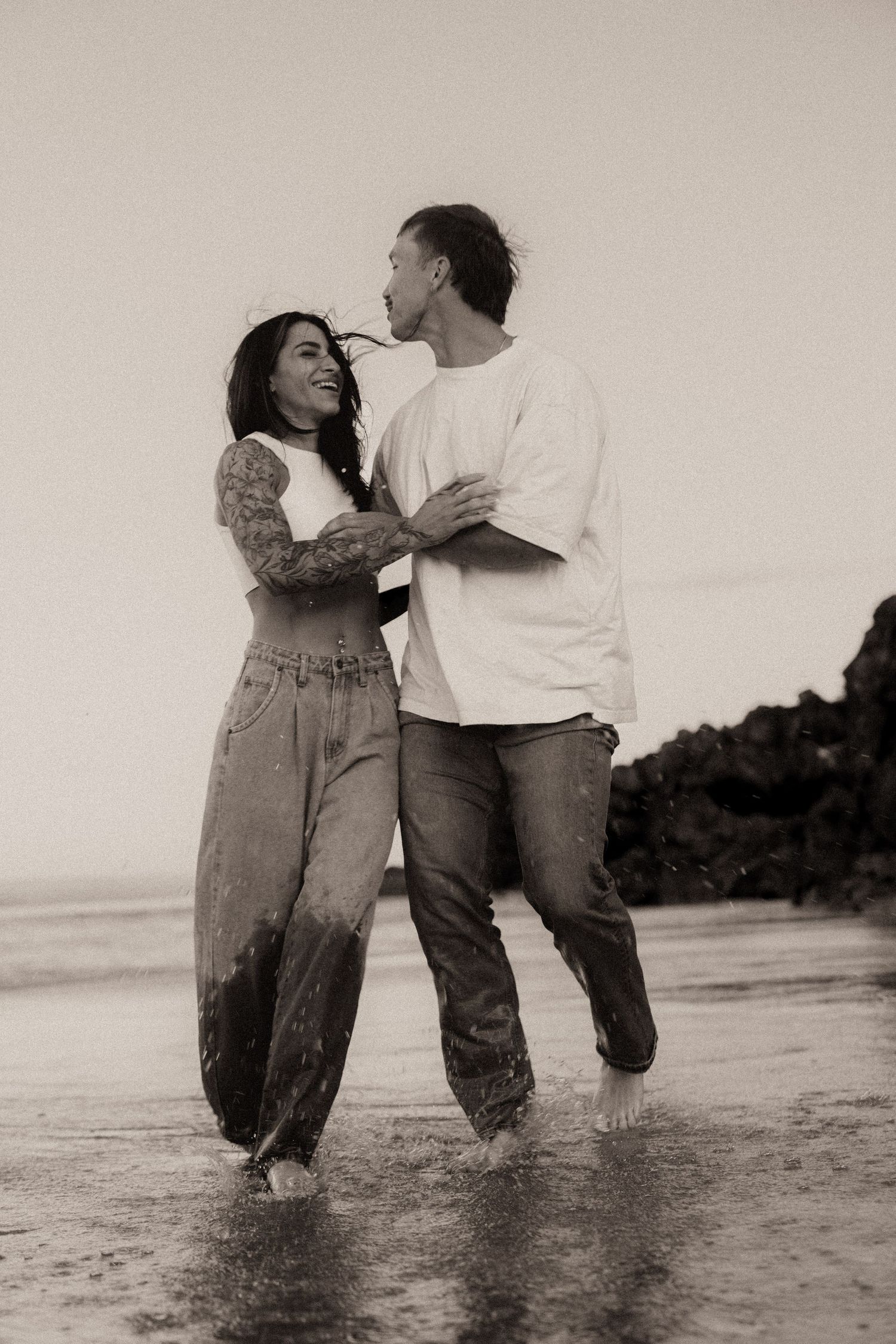 Luxury Sunset Couple Engagement Photograph