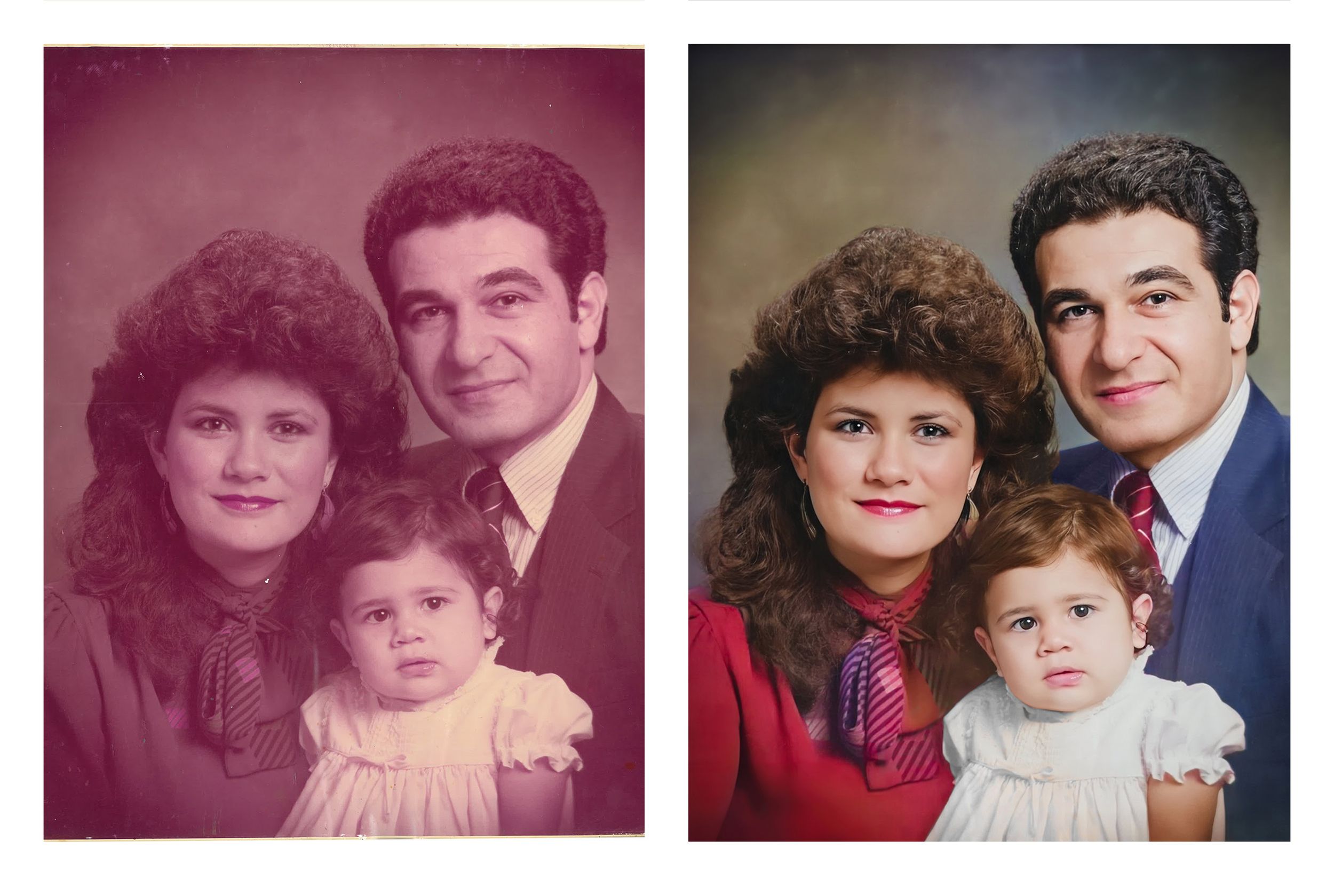 Restored family picture in Miami FL