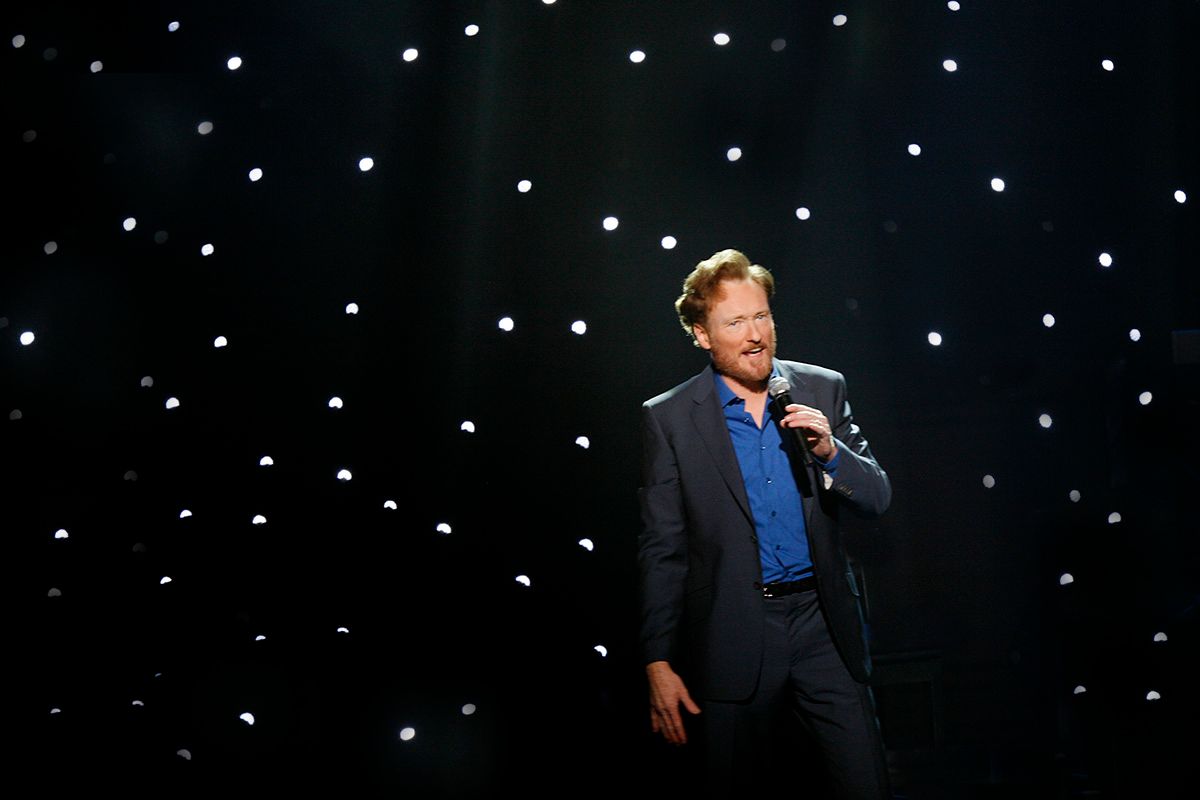 Conan O'Brien photographed on opening night of his comedy tour in Eugene Oregon.
©Jackie Butler