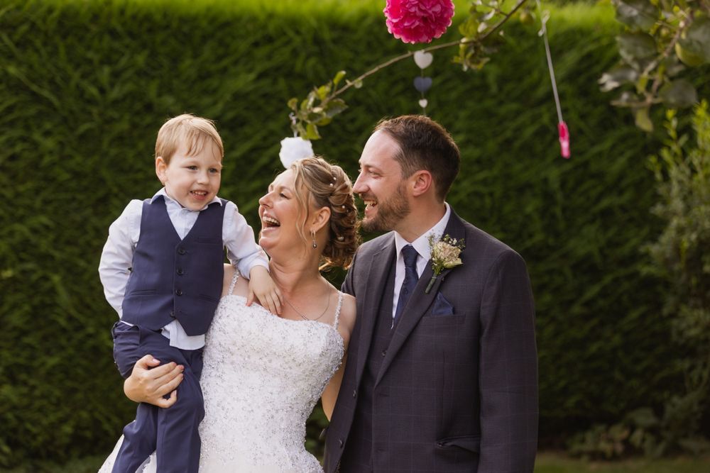 Family at wedding in Lingfield
