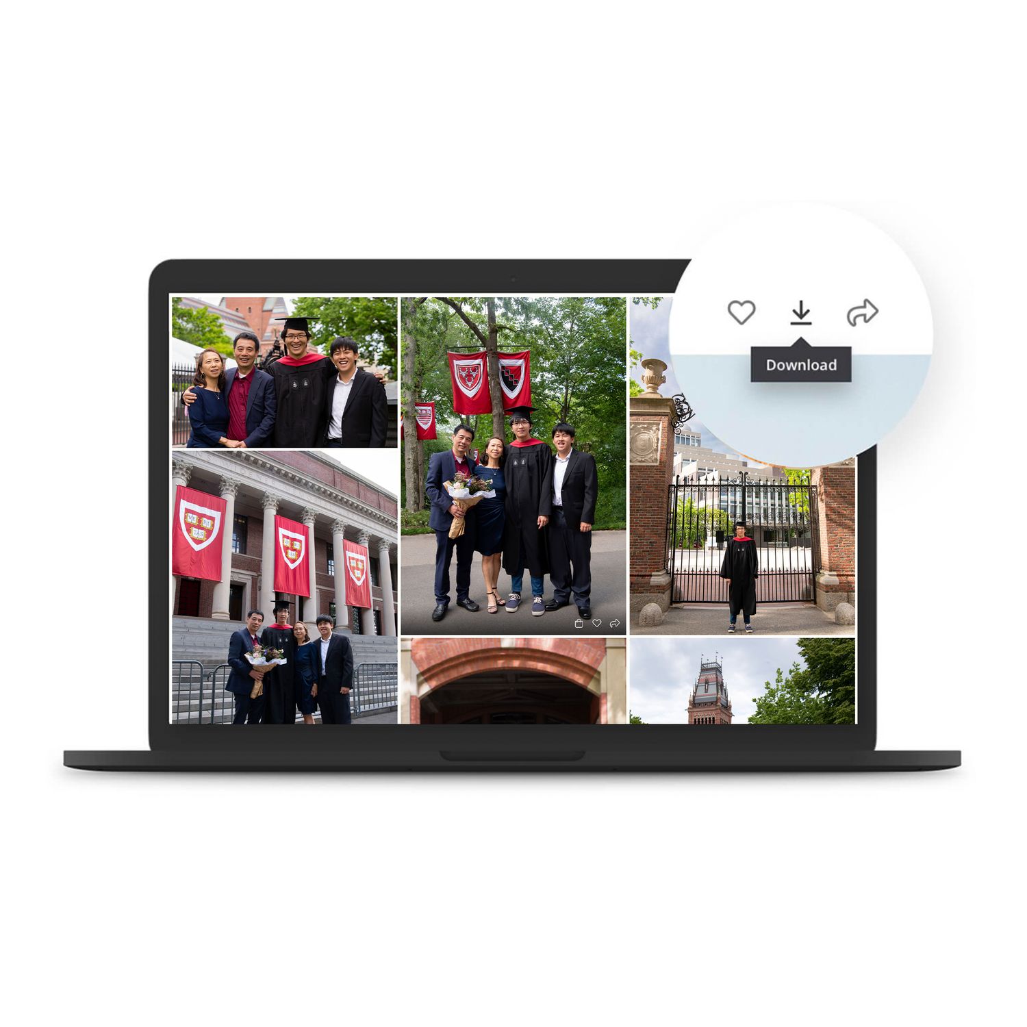 Select your favorite graduation photos. Download your photos from your online gallery with Leah Ramuglia Photography.