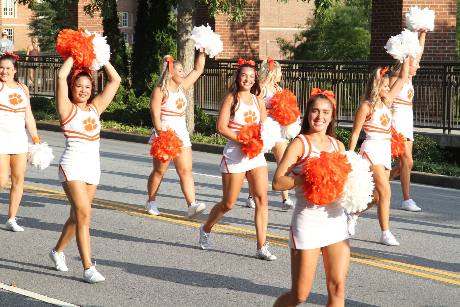 Cheerleaders Clemson South Carolina Parade picture taken by Robyn McClendon