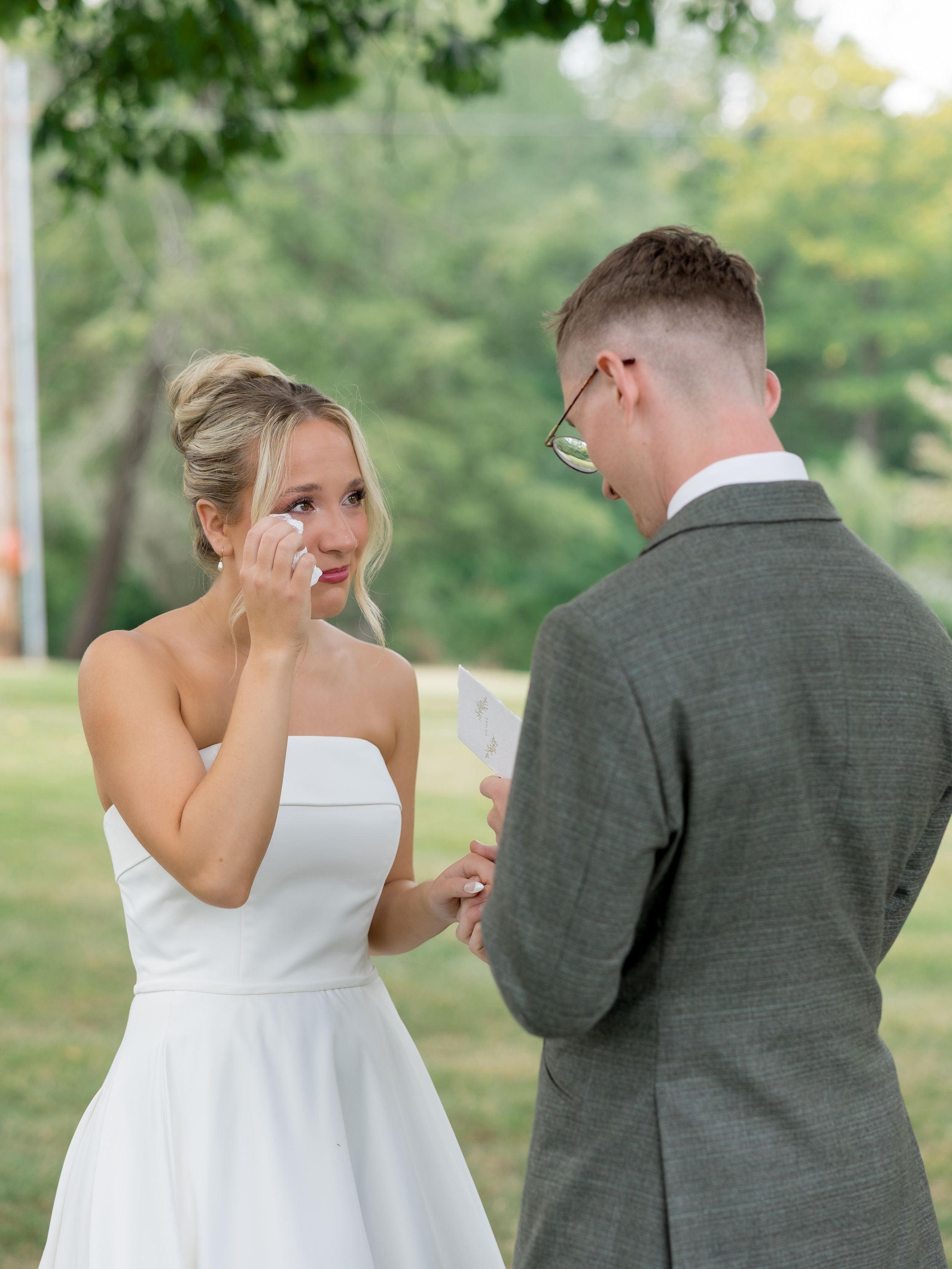 wedding couple private vows photographed by life by jude photography / judith sumner