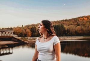 senior photos, Marilla Trail, golden hour glow photos