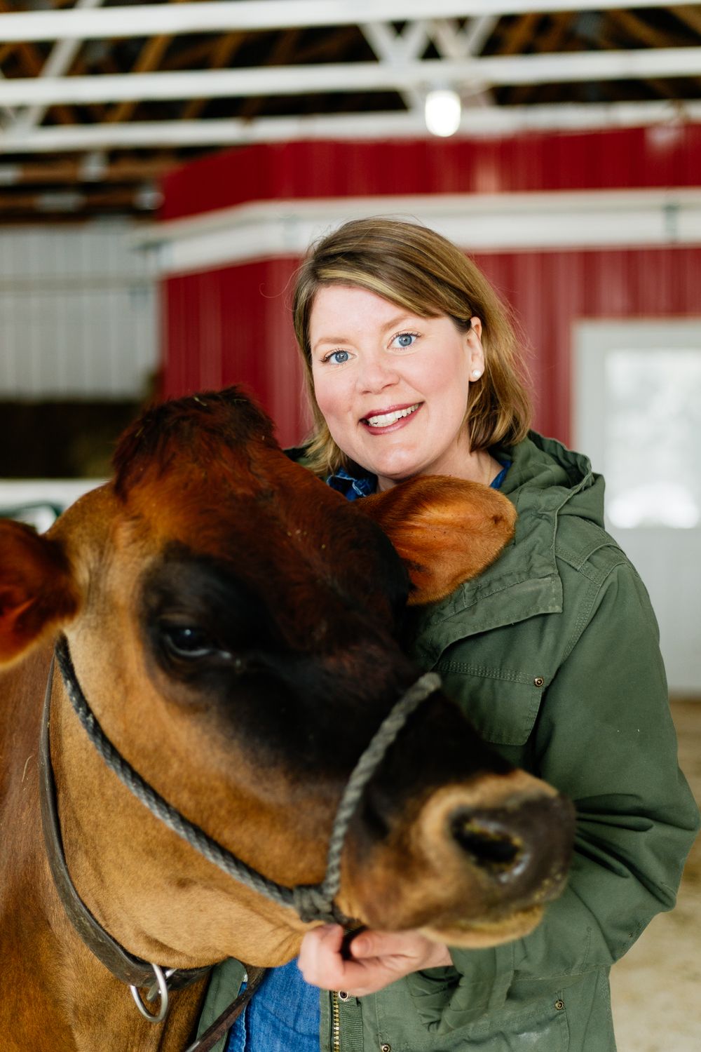 Portrait photography of Inga Witscher Tv Series around the farm table PBS Wisconsin.