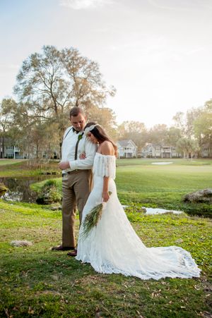 Duo wedding event portrait session in Gainesville Florida at the Golf Country Club. Golden Hour soft lighting