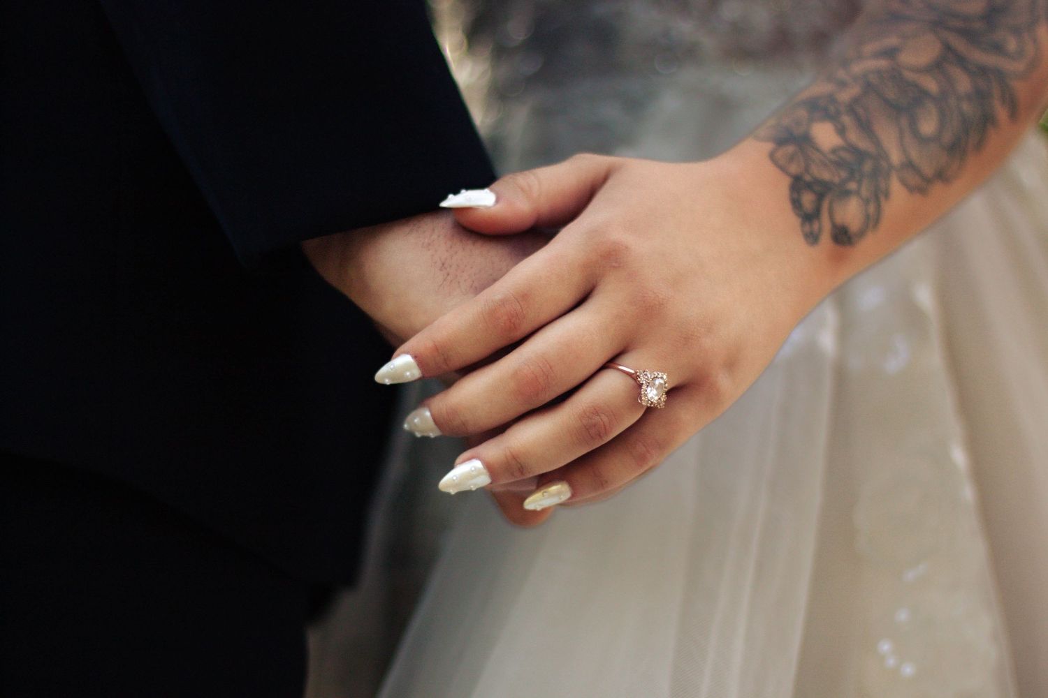 Couples portrait in wedding attire in Oklahoma