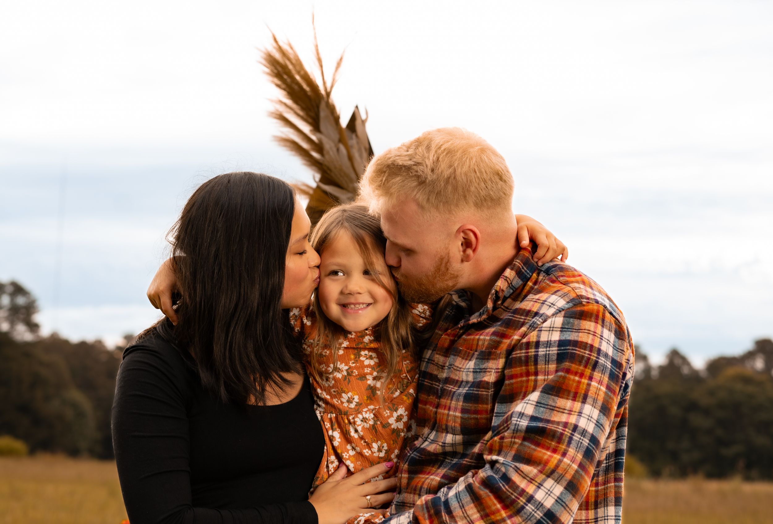 Couples and family portrait photography in a field Augusta, Georgia and CSRA Aiken South Carolina
