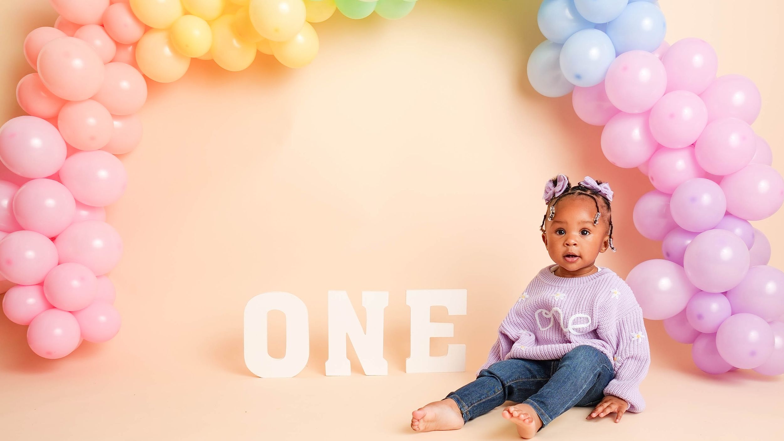 Local studio personality portrait for a milestone session with a one year old in CSRA Augusta, Georgia