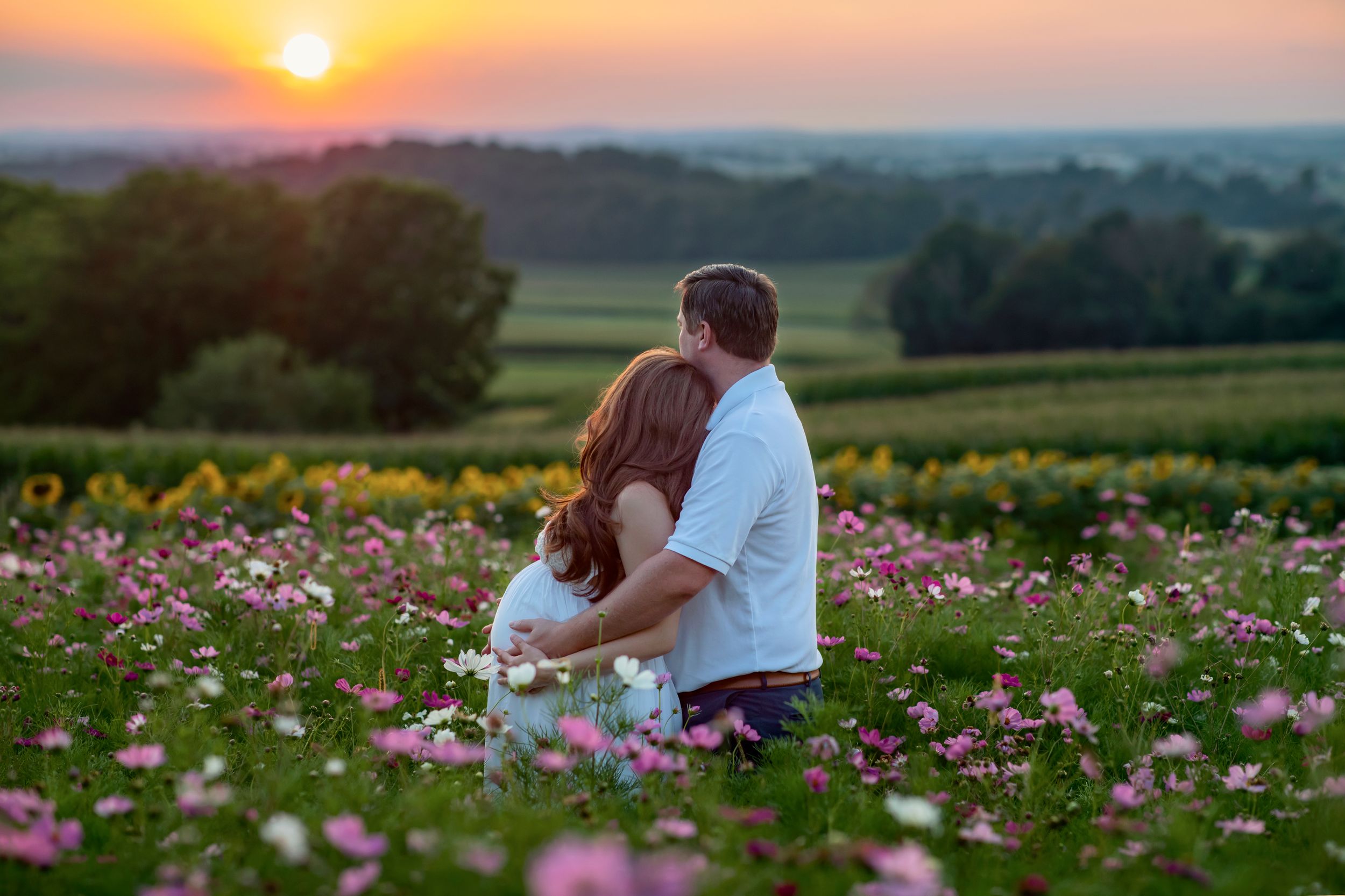 golden hour maternity photographer Lancaster County Pa