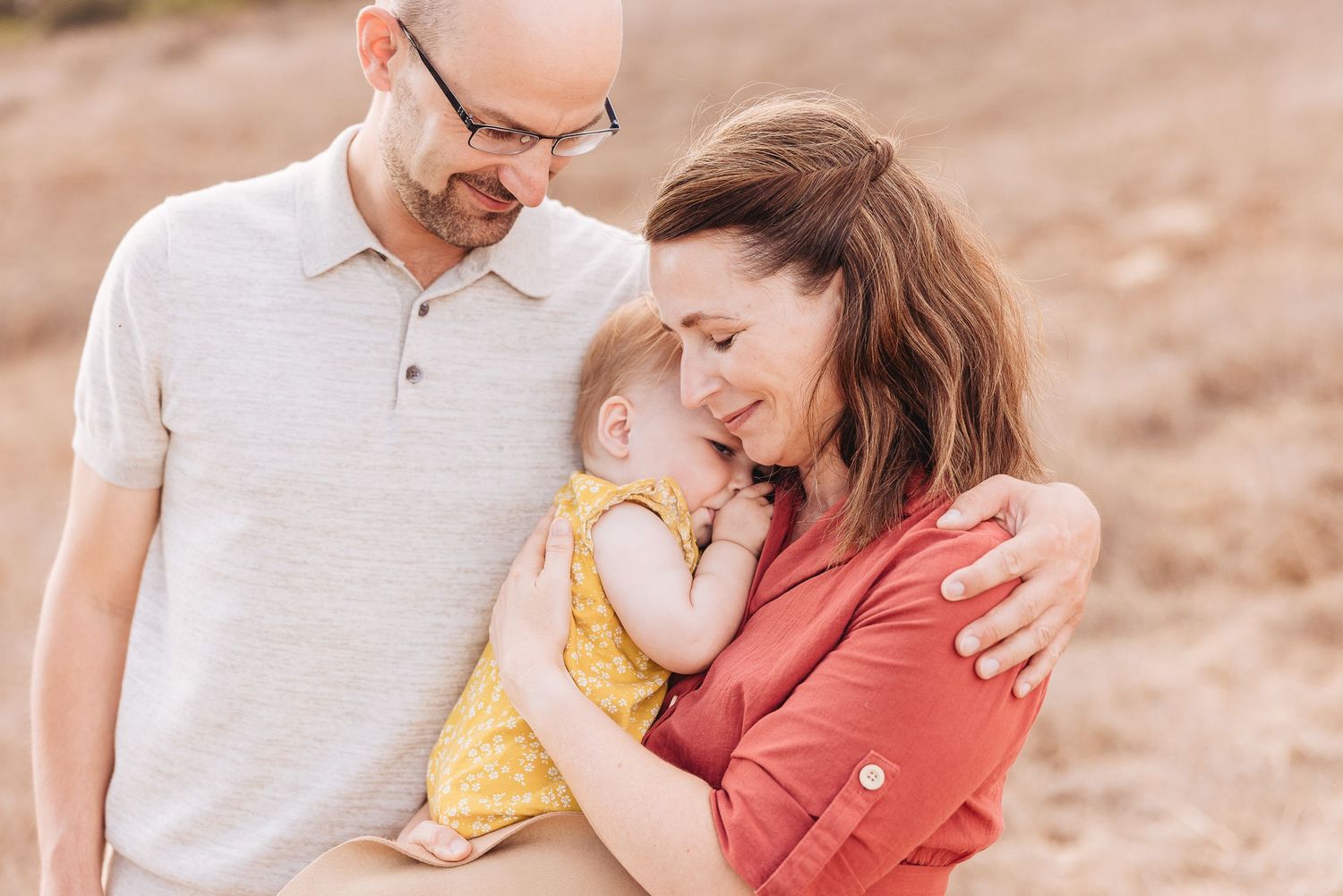 family Hugging on foothills what to wear