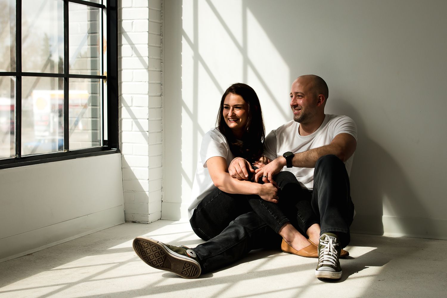 Studio used for Christmas mini sessions in Calgary with Love & Sunshine Photography