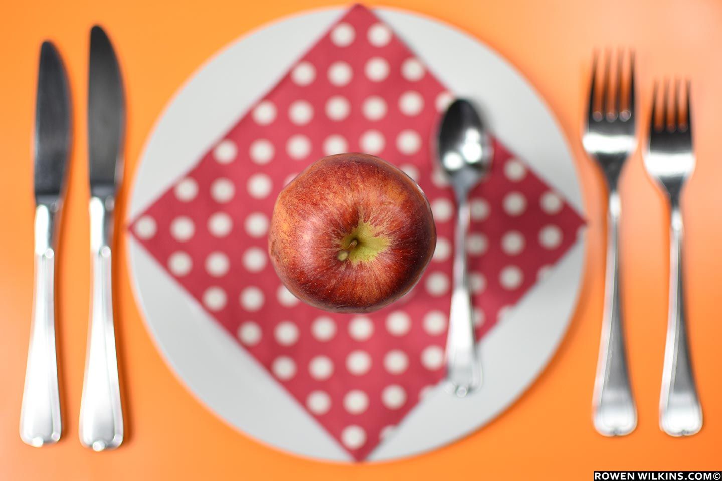 apple on plate