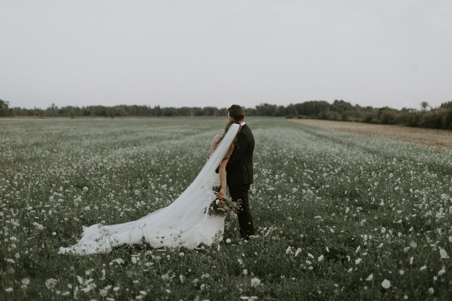 Couple on wedding day