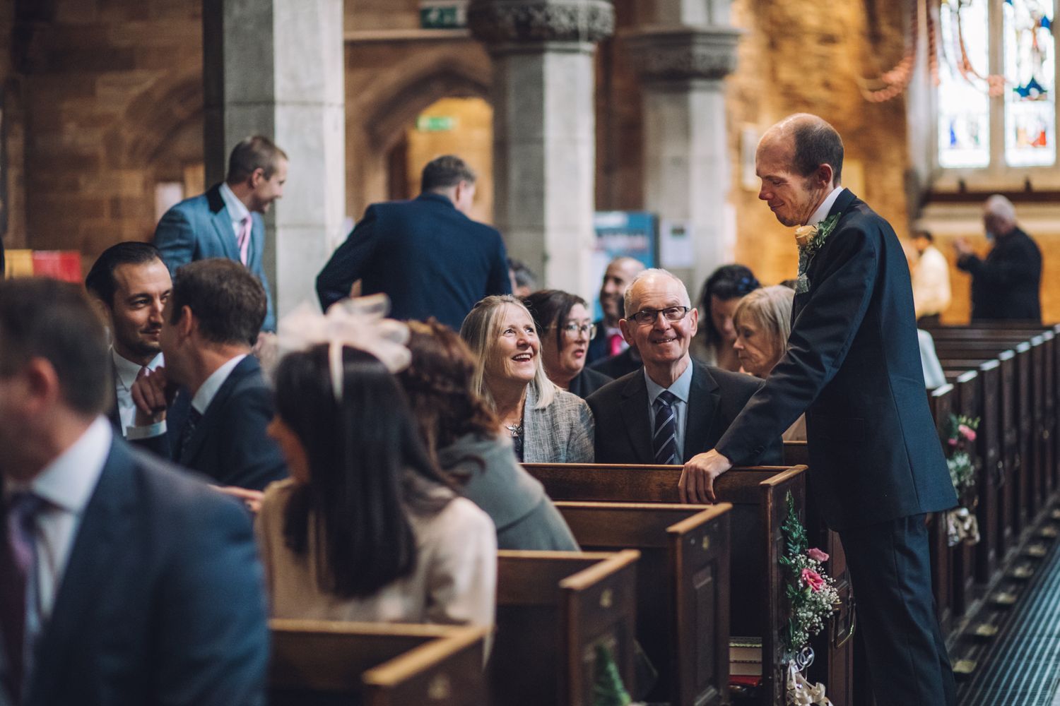 Groom talking, St. Marys in Moseley