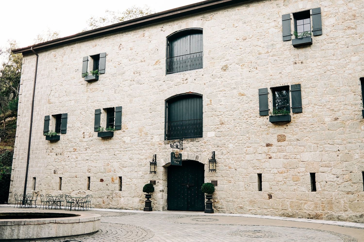 A historic stone building at Buena Vista Winery